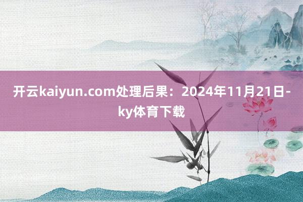 开云kaiyun.com处理后果：2024年11月21日-ky体育下载