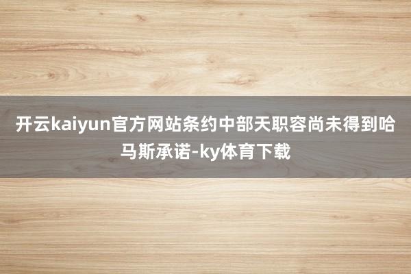 开云kaiyun官方网站条约中部天职容尚未得到哈马斯承诺-ky体育下载