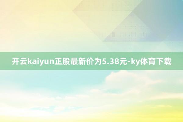 开云kaiyun正股最新价为5.38元-ky体育下载