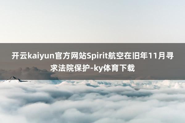 开云kaiyun官方网站Spirit航空在旧年11月寻求法院保护-ky体育下载