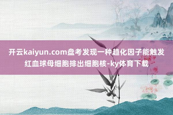 开云kaiyun.com盘考发现一种趋化因子能触发红血球母细胞排出细胞核-ky体育下载
